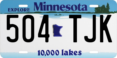 MN license plate 504TJK