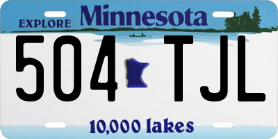MN license plate 504TJL