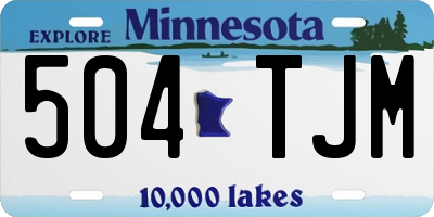 MN license plate 504TJM