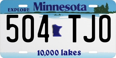 MN license plate 504TJO