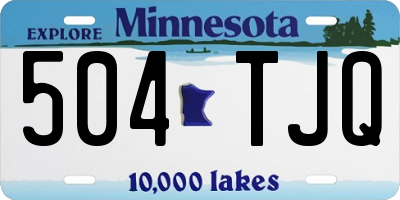 MN license plate 504TJQ