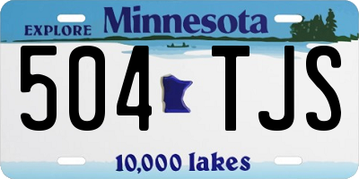 MN license plate 504TJS