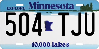 MN license plate 504TJU