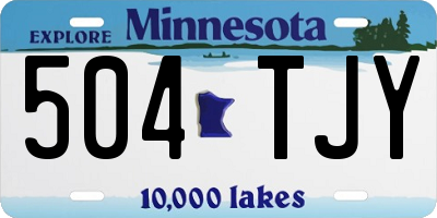 MN license plate 504TJY