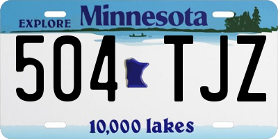 MN license plate 504TJZ