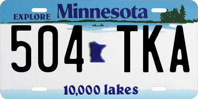 MN license plate 504TKA
