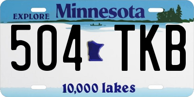 MN license plate 504TKB