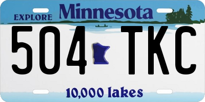 MN license plate 504TKC