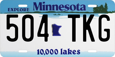 MN license plate 504TKG