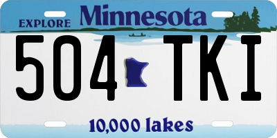 MN license plate 504TKI
