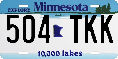 MN license plate 504TKK