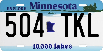 MN license plate 504TKL