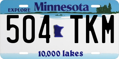 MN license plate 504TKM