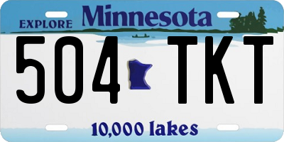 MN license plate 504TKT