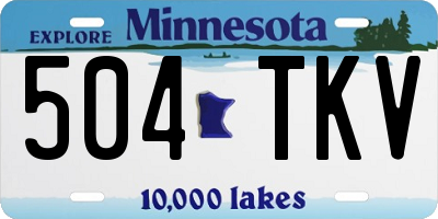 MN license plate 504TKV