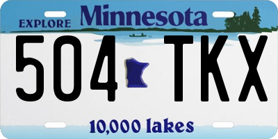 MN license plate 504TKX