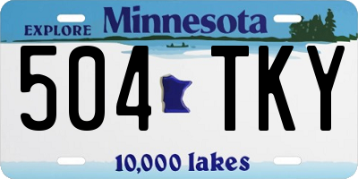 MN license plate 504TKY
