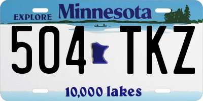 MN license plate 504TKZ