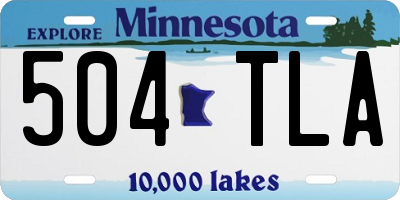 MN license plate 504TLA