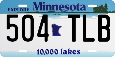 MN license plate 504TLB