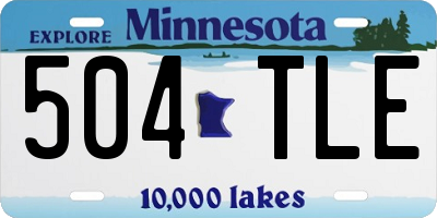 MN license plate 504TLE
