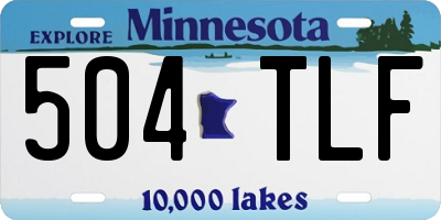 MN license plate 504TLF