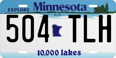 MN license plate 504TLH