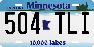 MN license plate 504TLI