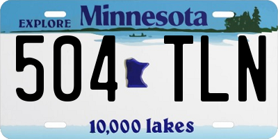 MN license plate 504TLN