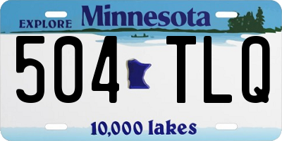 MN license plate 504TLQ