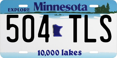 MN license plate 504TLS