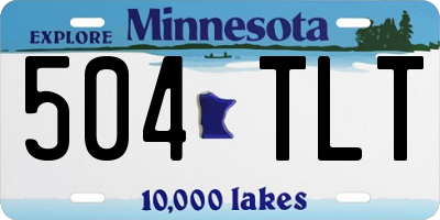 MN license plate 504TLT