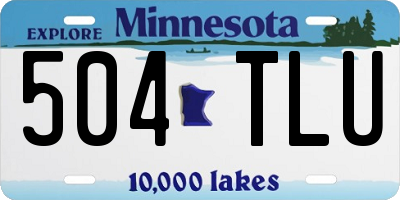 MN license plate 504TLU