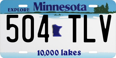 MN license plate 504TLV