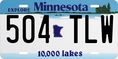 MN license plate 504TLW