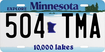 MN license plate 504TMA