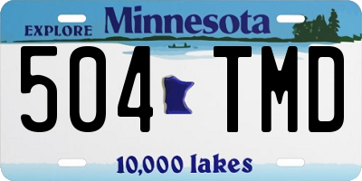 MN license plate 504TMD