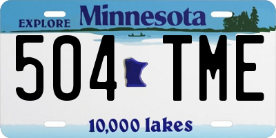 MN license plate 504TME