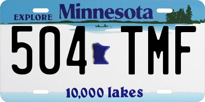 MN license plate 504TMF