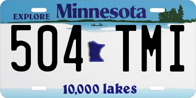 MN license plate 504TMI
