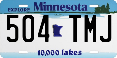 MN license plate 504TMJ