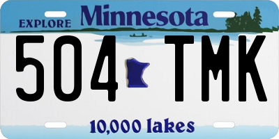 MN license plate 504TMK