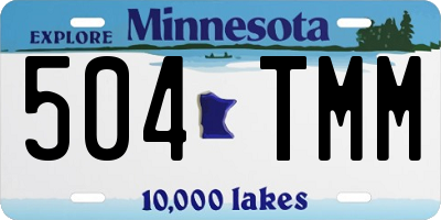 MN license plate 504TMM