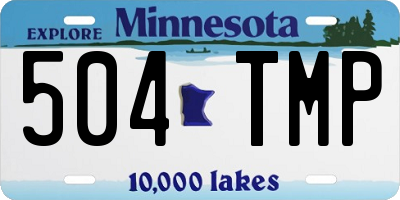 MN license plate 504TMP