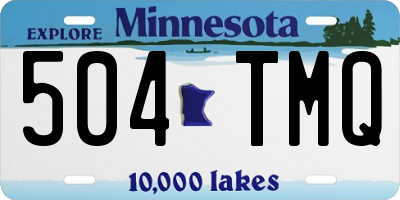 MN license plate 504TMQ