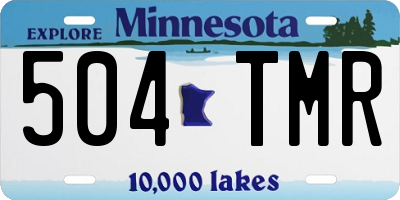 MN license plate 504TMR