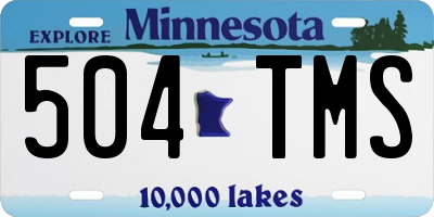 MN license plate 504TMS