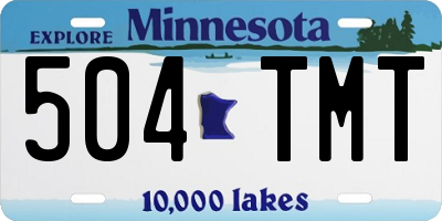 MN license plate 504TMT