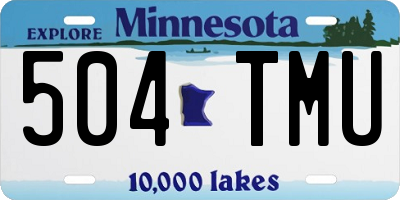 MN license plate 504TMU