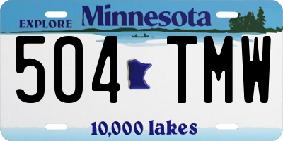 MN license plate 504TMW